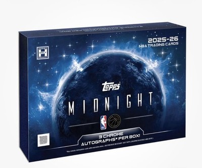 2025-26 Topps Midnight NBA Sealed Hobby Box in Hand