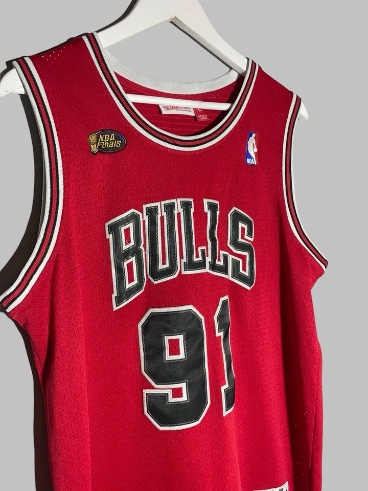 #91 Dennis Roodman Chicago Bulls Mitchell Ness NBA Basketball Jersey - Image 3 of 4
