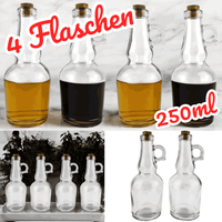 Essig & ÖL Spender 4Er Set Karaffen Essigspender ÖLspender ÖLkaraffe Glas ÖL