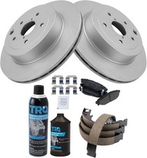 Rear Brake Pad  Rotor Kit - Semi-Metallic DOT 3/4 G-Coated Rotors Direct Fit