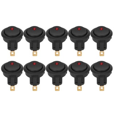 10PCS 12V SPST Switch 3-Pin Toggle Switch Control ON/OFF Rocker ON/OFF ...