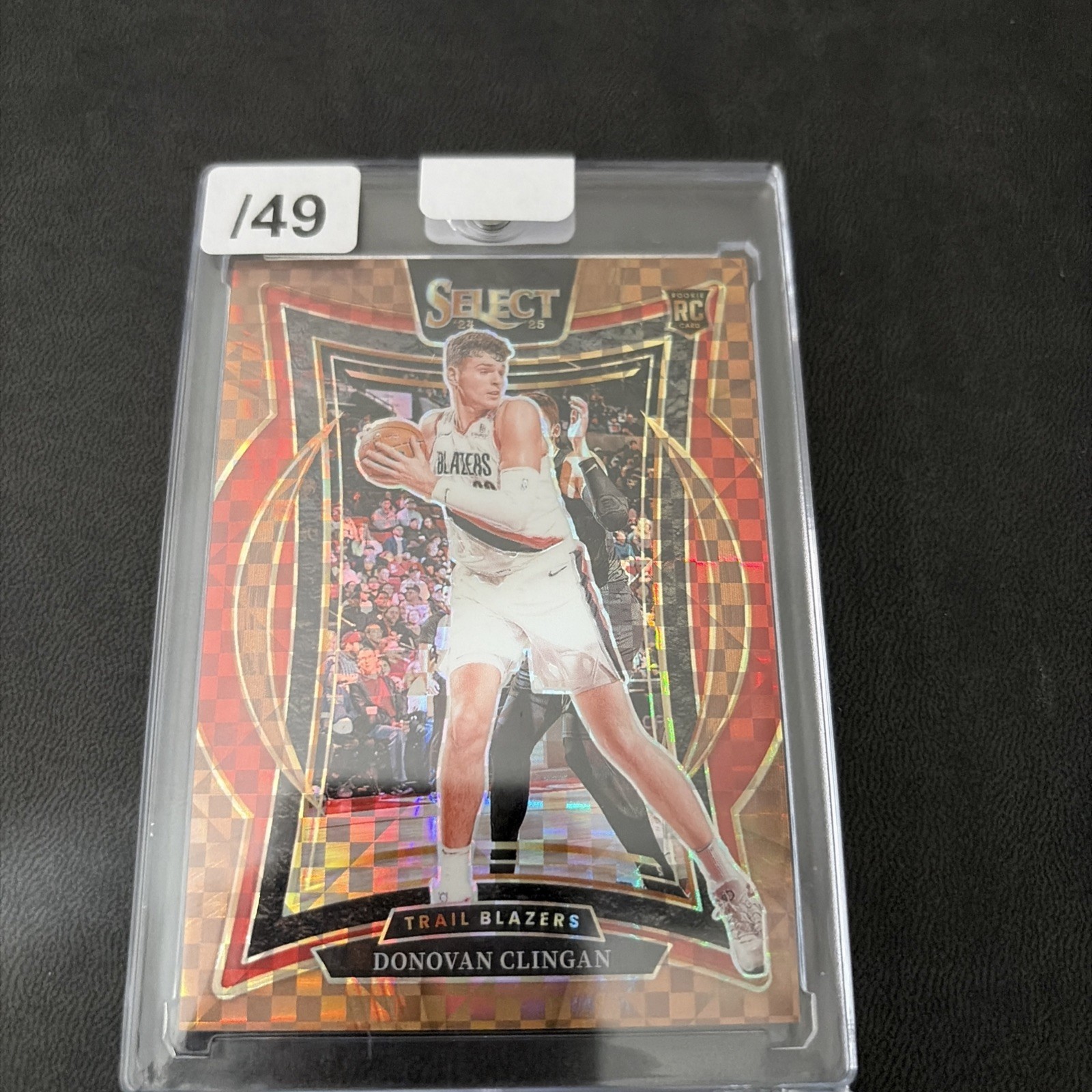 2024-25 Panini Select - Concourse Donovan Clingan Bronze Checker Prizm /49 (RC)