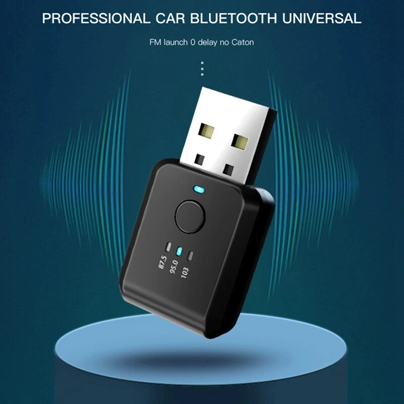 USB Wireless Bluetooth 5.0 FM Transmitter Receiver Car Audio Radio Adapter - Image 2 of 4