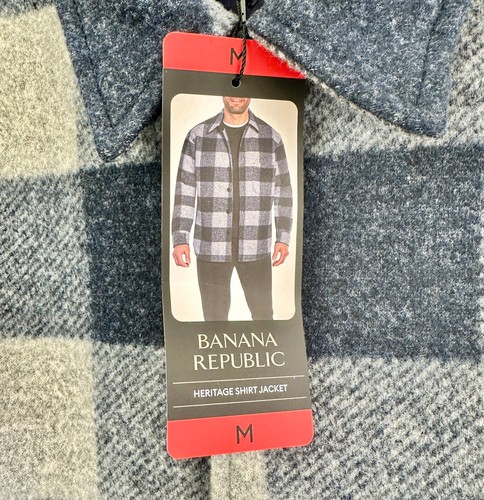 Banana Republic Men's Heritage Shirt Jacket, Blue - Picture 13 of 22