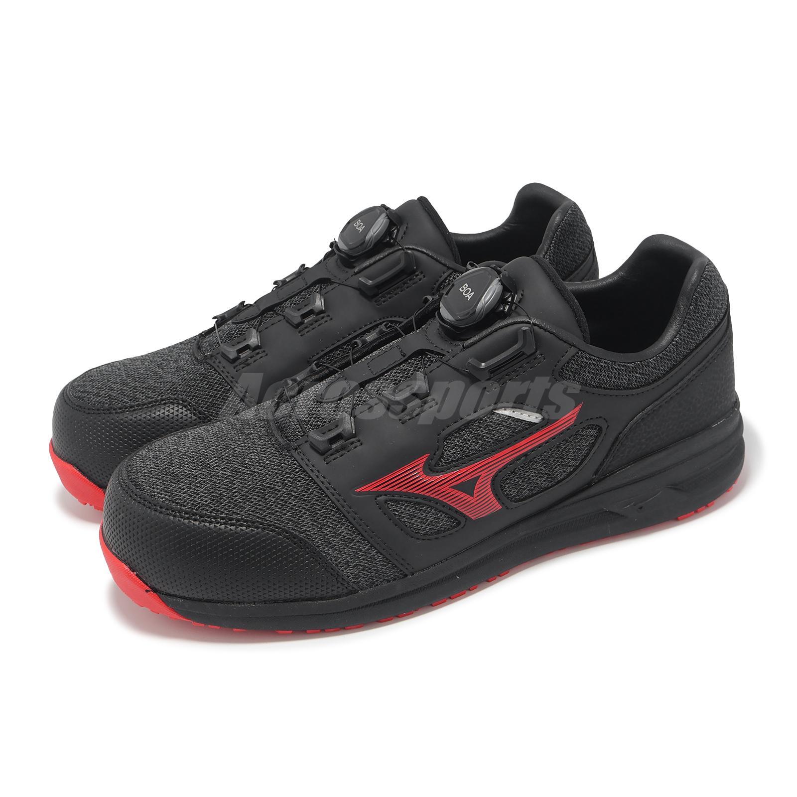 Мужская рабочая обувь унисекс на весь день Mizuno LS II 2 BOA Wide Black Red F1GA2252-09 27490₽