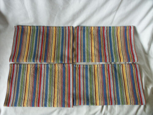 Pier 1 Imports Place Mats Havanna Stripe Cloth 13.5”x 17” Set of 4 Fiesta Colors - Picture 3 of 7