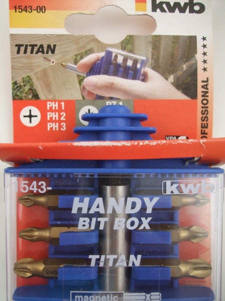 Kwb Handy Bit- Box Ph/ Pz Magnethalter Schrauberbits Bits Titan 7 Teilig-image
