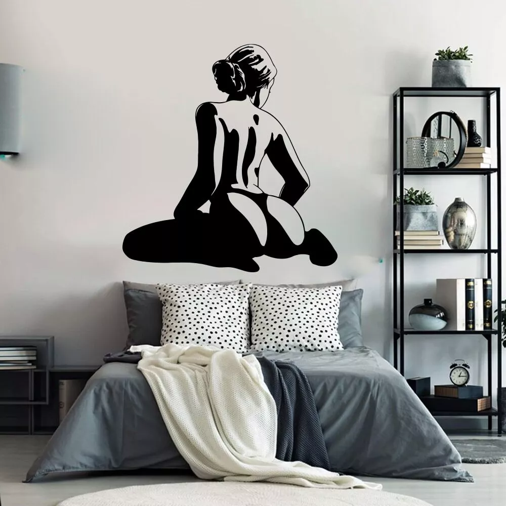 Sexy Naked Woman Adult Wall Decal Bedroom Wedding Couple Love Girl Wall Sticker