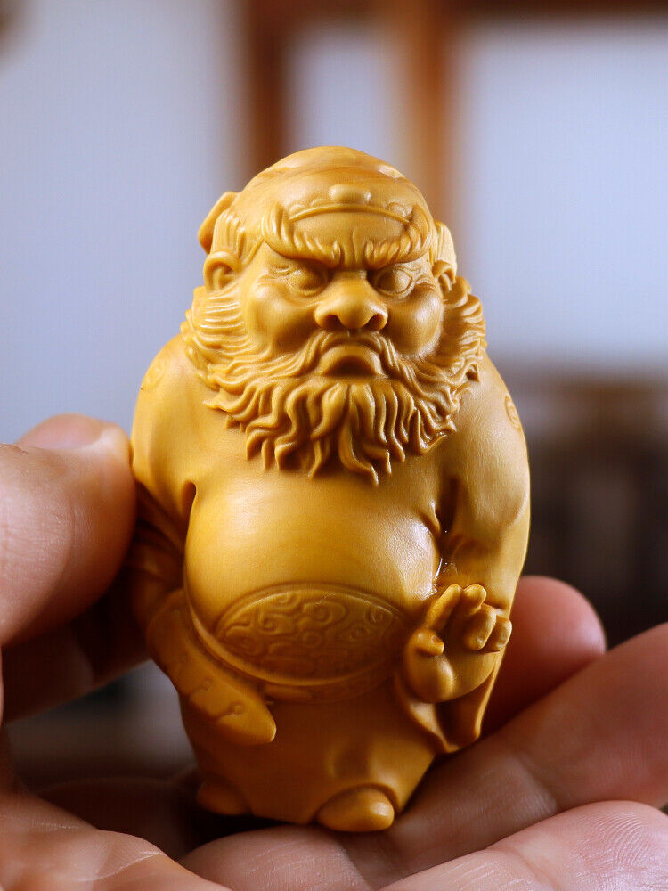 Wood Carving of Heavenly Master Zhong Kui Subduing Demons and Eliminating Demons