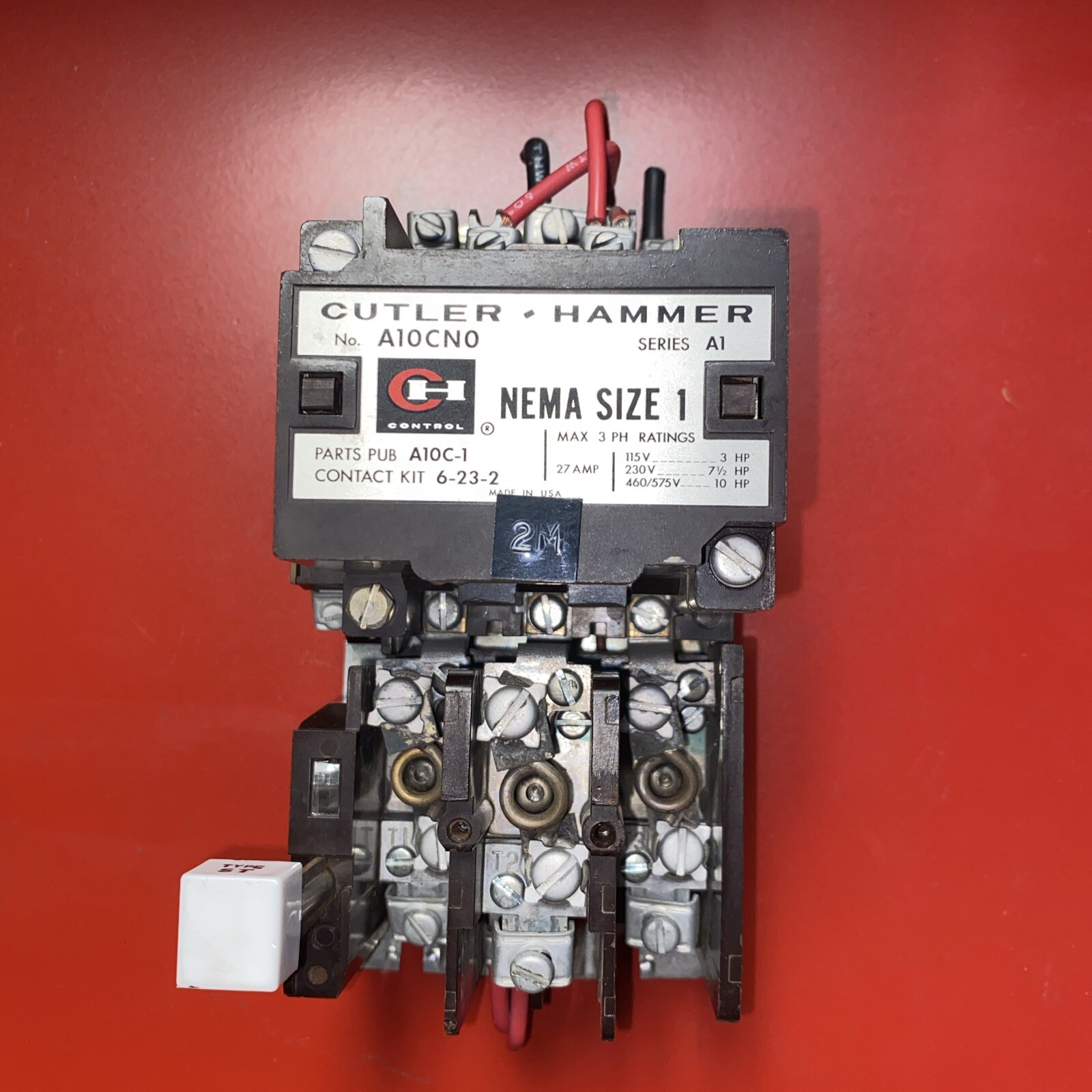 CutlerHammer A10CN0 Series A1 Motor Starter NEMA Size 1 27AMP 3HP eBay