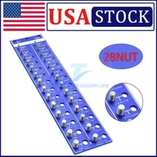 Nut and Bolt Thread Checker 28 Thread Identifier Gauge Inch and Metric Screw US