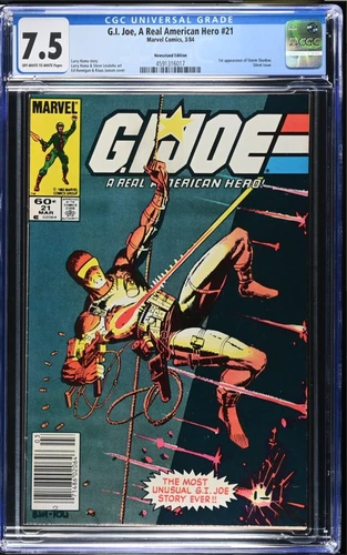 Marvel Comics G.I. JOE #21 CGC 7.5 Newsstand 1st appearance STORM SHADOW