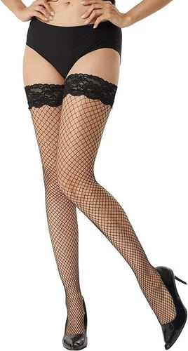 4Pair Black Women Stockings Lace Mesh High Thigh Fishnet Sexy Long Pantyhose HOT - Picture 4 of 22