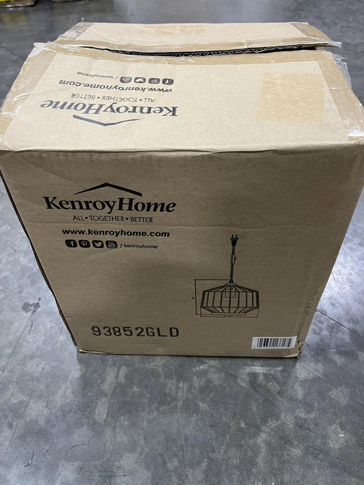 Kenroy Home 93852GLD Rolf 1-Light Wall Plug-in or Hardwired Gold Swag Pendant - Image 3 of 4