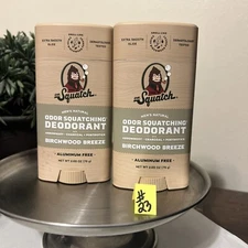Dr. Squatch Birchwood Breeze Scent Men’s Natural Deodorant Stick 2.65 oz 2 Pack