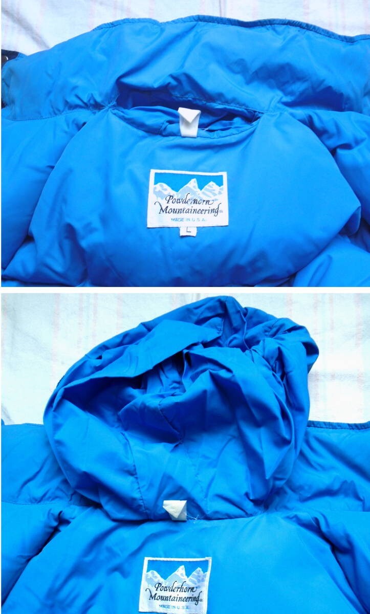 ジャケット・アウター 80's POWDERHORN MOUNTAIN PARKA VTG USA Vintage 80s Powderhorn Mountaineering Large Down Puffer Jacket