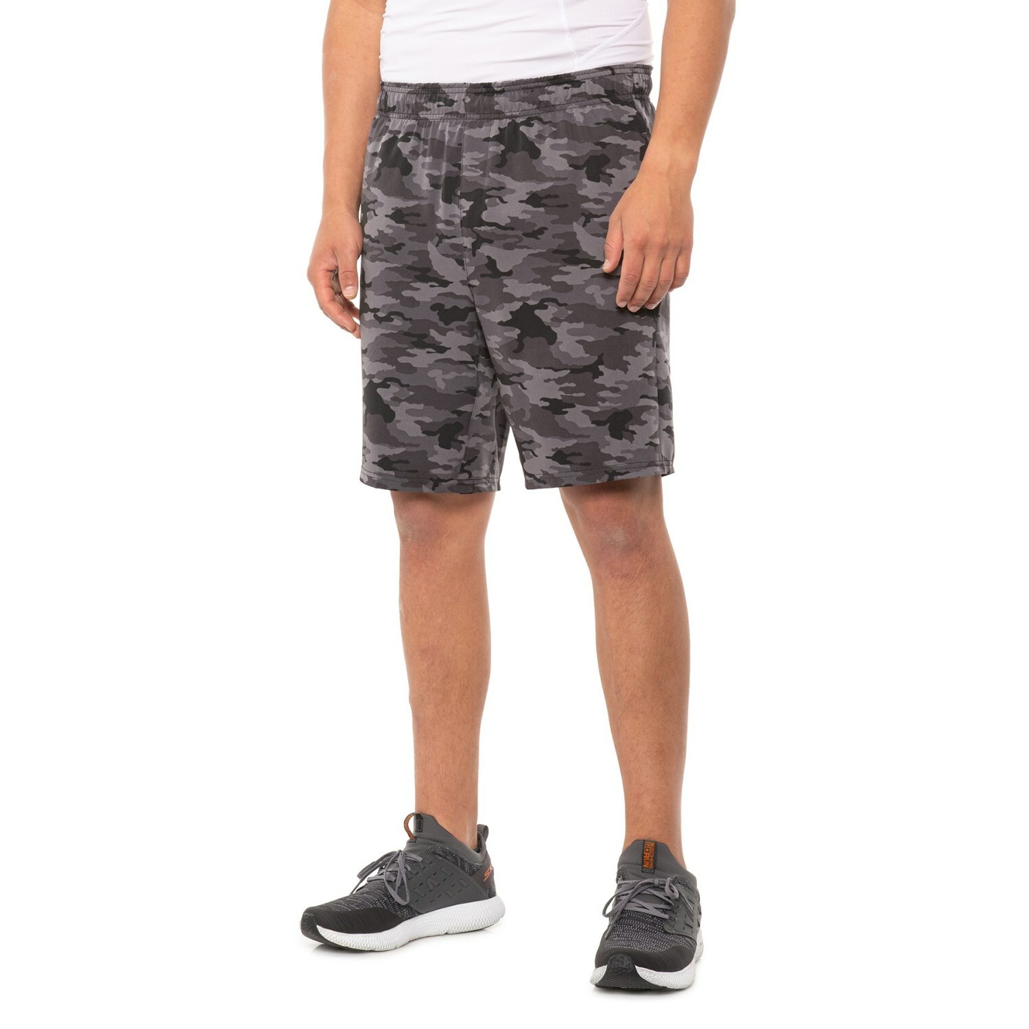 Эластичные тренировочные шорты для бега на 90 градусов by Reflex черного камуфляжного цвета размера L