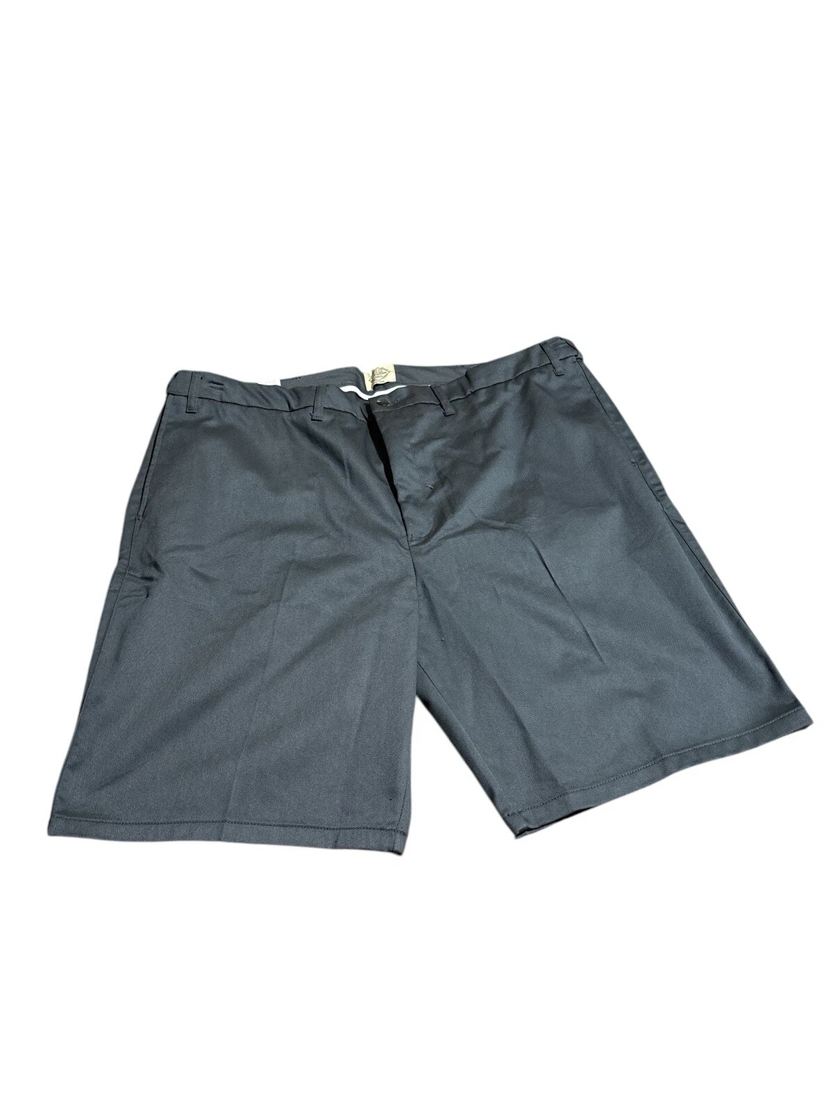 St John Bay Men Gray Flat Front Dark Wash Chino Short Size 50