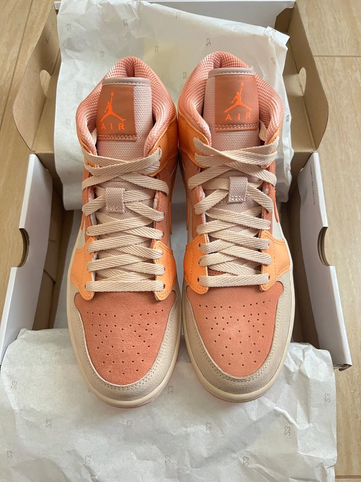 Tamanho 9,5W - Air Jordan 1 damasco médio feminino (novo + frete rápido) - Imagem 3 de 4