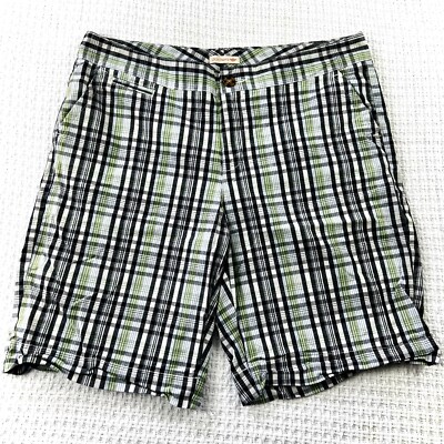 Dockers Mens 16 Blue Plaid Shorts Summer Casual Golf shorts