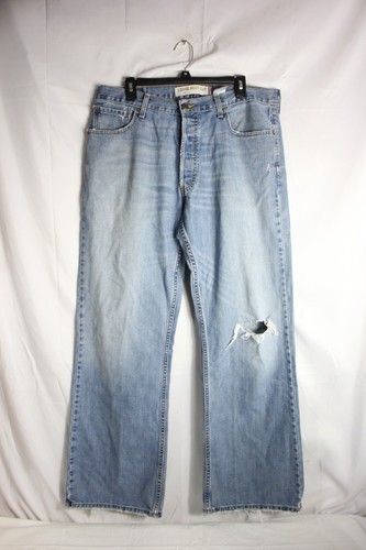 Levi's 567 Bootcut Jean Men 36x34 Blue Medium Wash Denim Loose Button Fly