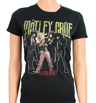 MOTLEY CRUE cd lgo THEATRE OF PAIN VINTAGE Official Babydoll SHIRT XL New shout