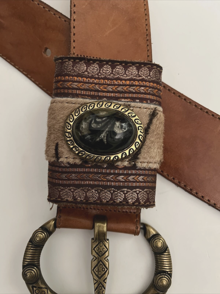 Adoppia Vita Italian Belt Rare!Women DOPPIA ADOPPIA VITA brown Leather weave Belt  main image 4