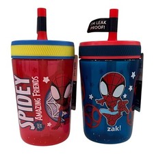 Zak Designs Spiderman Water Bottle 15 Oz. 2 Bottle SPIDEY Amazing Friends