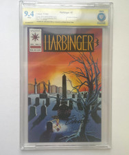 Harbinger #7 CBCS 9.4 Signed Jim Shooter Signature Series Valaint Comic Book 92
