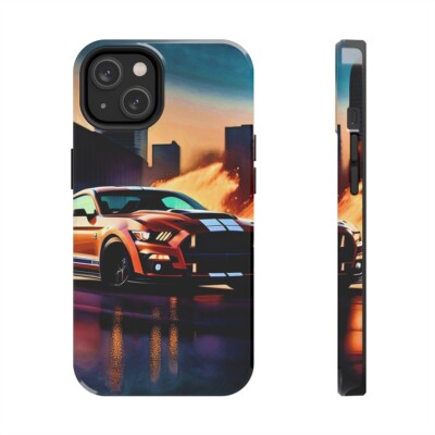 Animated Need For Speed Ford Mustang Shelby GT500 v3 iPhone Case 12 13 14 Models