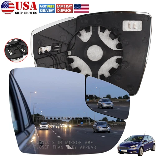 For Ford Focus 2012-2018 Right Hand Passenger Side Exterior Wing Mirror Glass