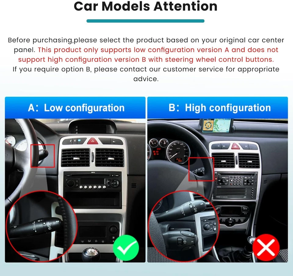 4+64G Carplay Für Peugeot 307 CC 2002-2013 Android 14 Autoradio GPS Navi SWC RDS - Bild 2 von 4