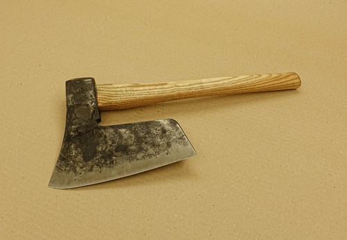 Goosewing Bearded Broad German Hatchet Axe Handmade Forged Rare - Picture 4 of 4