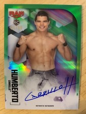 2020 WWE Topps Chrome Humberto Carrillo Green RC Auto 05/99 Rookie Autograph SP