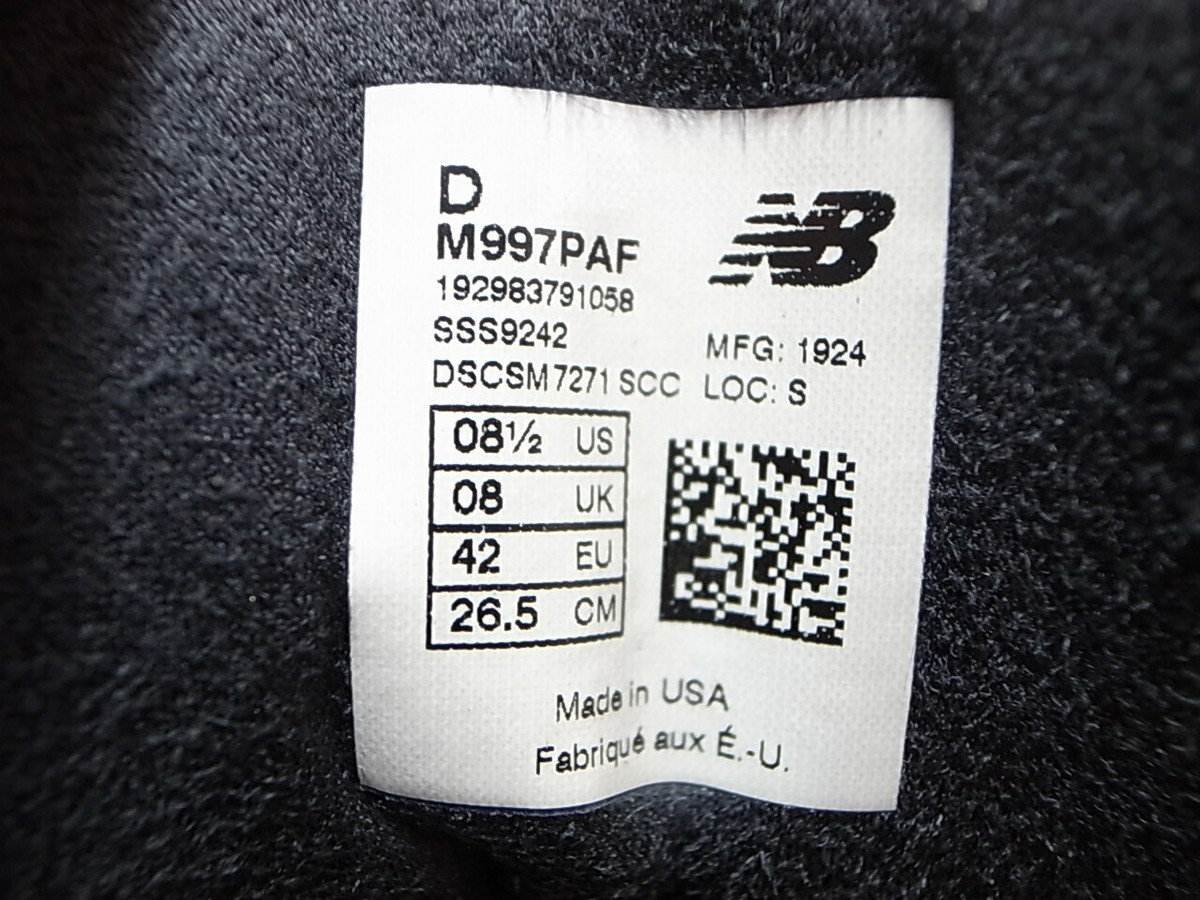New Balance ☆ made in USA M997PAF ブラック×ゴールド 口コミ・レビュー｜New Balance ☆ made in USA M997PAF