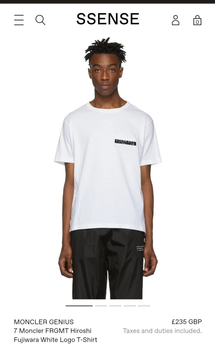 MONCLER GENIUS7 Moncler FRGMT Hiroshi Fujiwara White Logo T Shirt