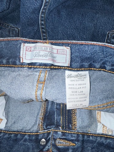 Vintage Levi Strauss Signature Regular Fit Jeans 100% Cotton Size 36x29 - Picture 6 of 6