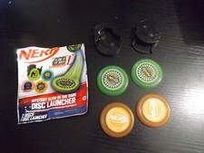 NEW LOT of 2 sets 4 NERF GLOW IN THE DARK DISK LAUNCHERS