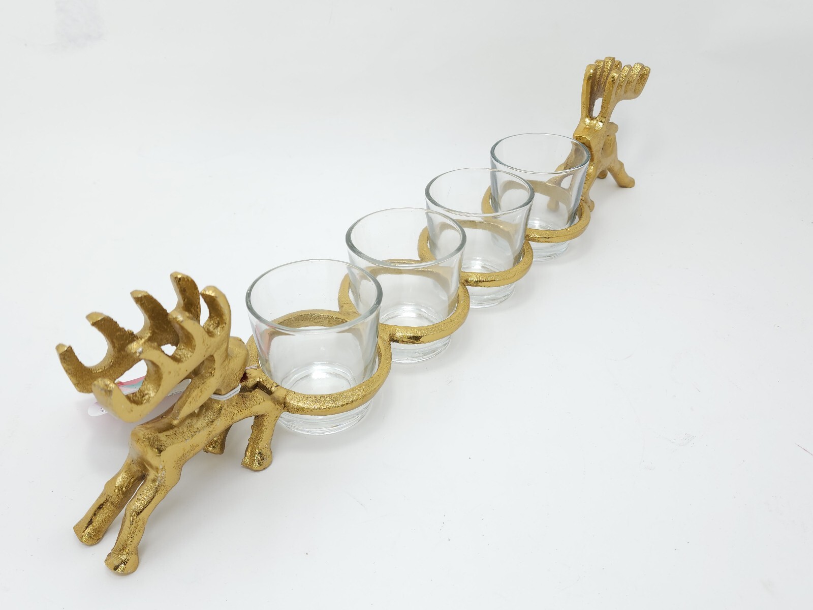 Home Essentials Reindeer Stand & Votive Candle Holders, 5-Pc. Set, Gold