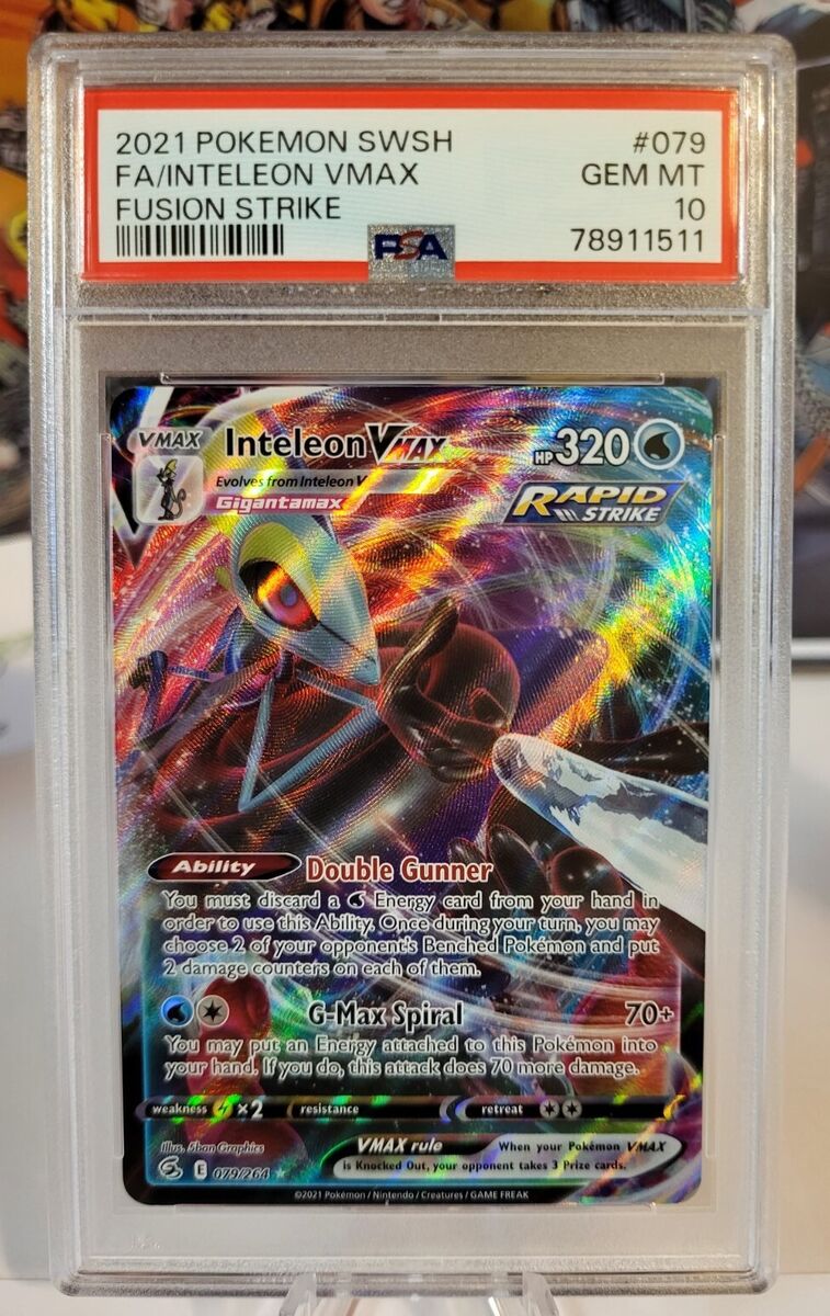 Pokémon TCG Inteleon VMAX Fusion Strike 079/264 Holo Rare Pokémon TCG Inteleon VMAX Fusion Strike 079/264 Holo Rare