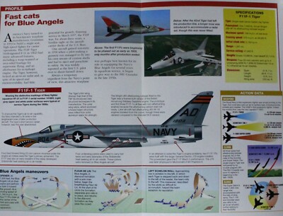 Grumman F 11 F-11 Tiger Picture Brochure Pamphlet Out of Print Aircraft Sheet  