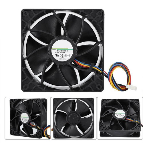 SHLF1212GHE-07 6500 RPM Fan For AntMiner D3 L3+ S9 T9 S15 T15 S17 T17 4pin - 第 2/4 張圖片