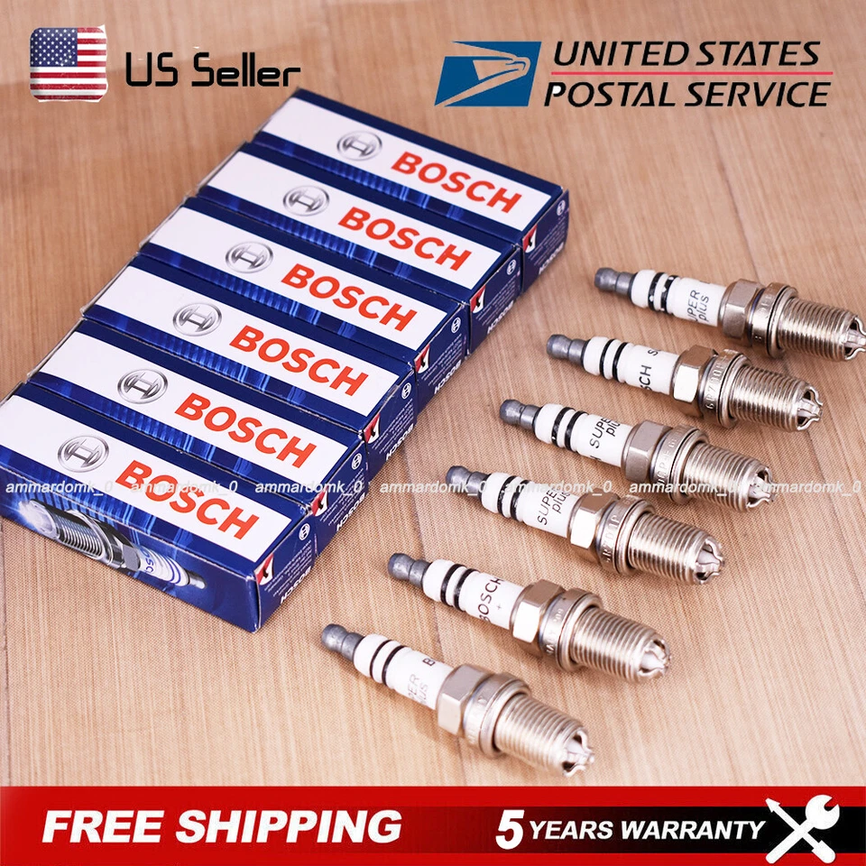 6 bujías BOSCH 0242236562 para BMW Platinum+4 4417 E39 E46 E83 E36 E53 EE. UU. Foto 3 de 4