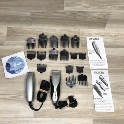 Set of Andis Models PM-3R & PLS w/16 Guards Hair Trimmer Hair Cutter Pro Motor