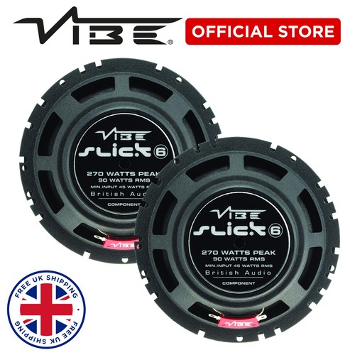 VIBE Slick 6.5" 240W Peak Car 2 Way Component Speakers & Tweeters - SLICK6C-V7 - Picture 5 of 9