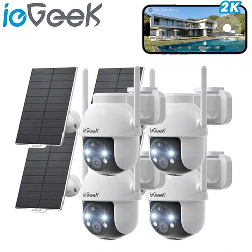 ieGeek Solar Security Camera Outdoor Wireless WiFi IP Home CCTV PTZ Battery Cam - Afbeelding 1 van 13