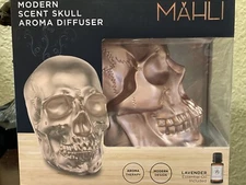 Mahli Skull Aroma Diffuser with Lavender Oil Rose Gold NIB