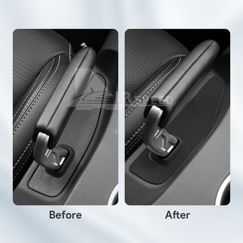 For Ford Mustang 2024-2025 Car Center Handbrake Panel Sticker Trim Black Suede - Foto 3 di 7