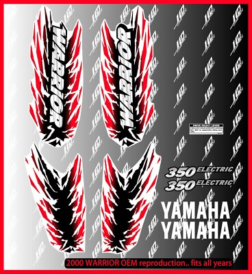 2000 YAMAHA WARRIOR full graphics kit DECALS STICKERS ..THICK AND HIGH GLOSS