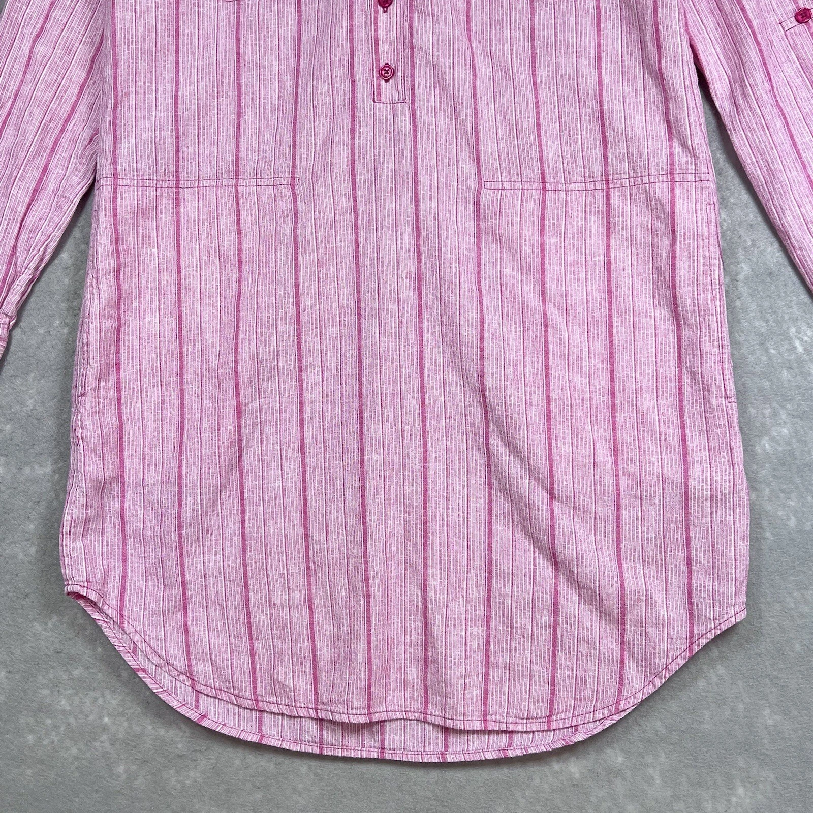 Camicia Michael Kors abito piccolo a righe estive manica a rotelle tasca con colletto